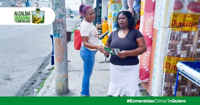 Arranc&oacute; el puerta a puerta del plan piloto de la campa&ntilde;a &ldquo;Esmeraldas te quiero limpia&rdquo;