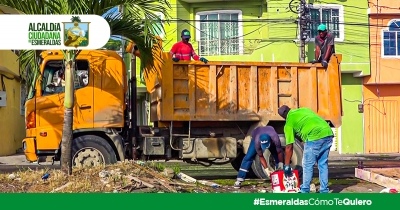 La Alcald&iacute;a Ciudadana de Esmeraldas reafirma su compromiso con la limpieza de la Ciudad